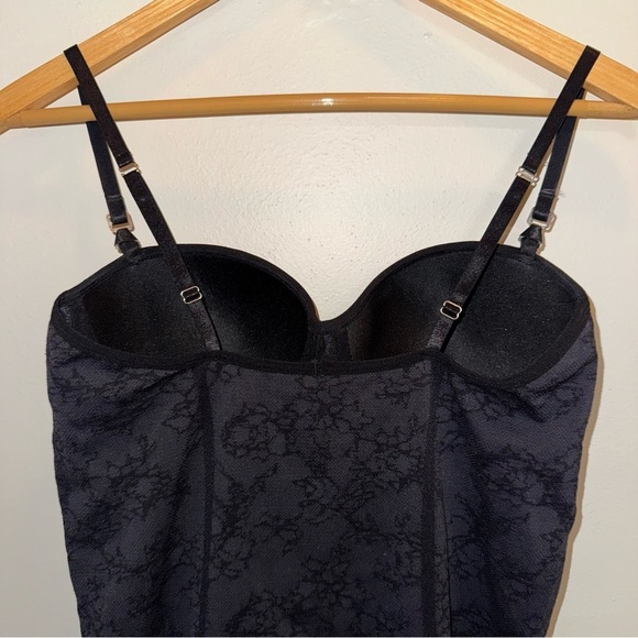 F.I.T. Figure Improving Technology Black Built In Bra Slip Dress Size Large - Picture 7 of 9